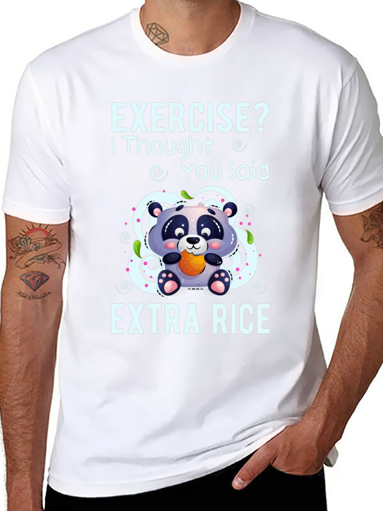Exercise? Extra Rice Panda T-Shirt