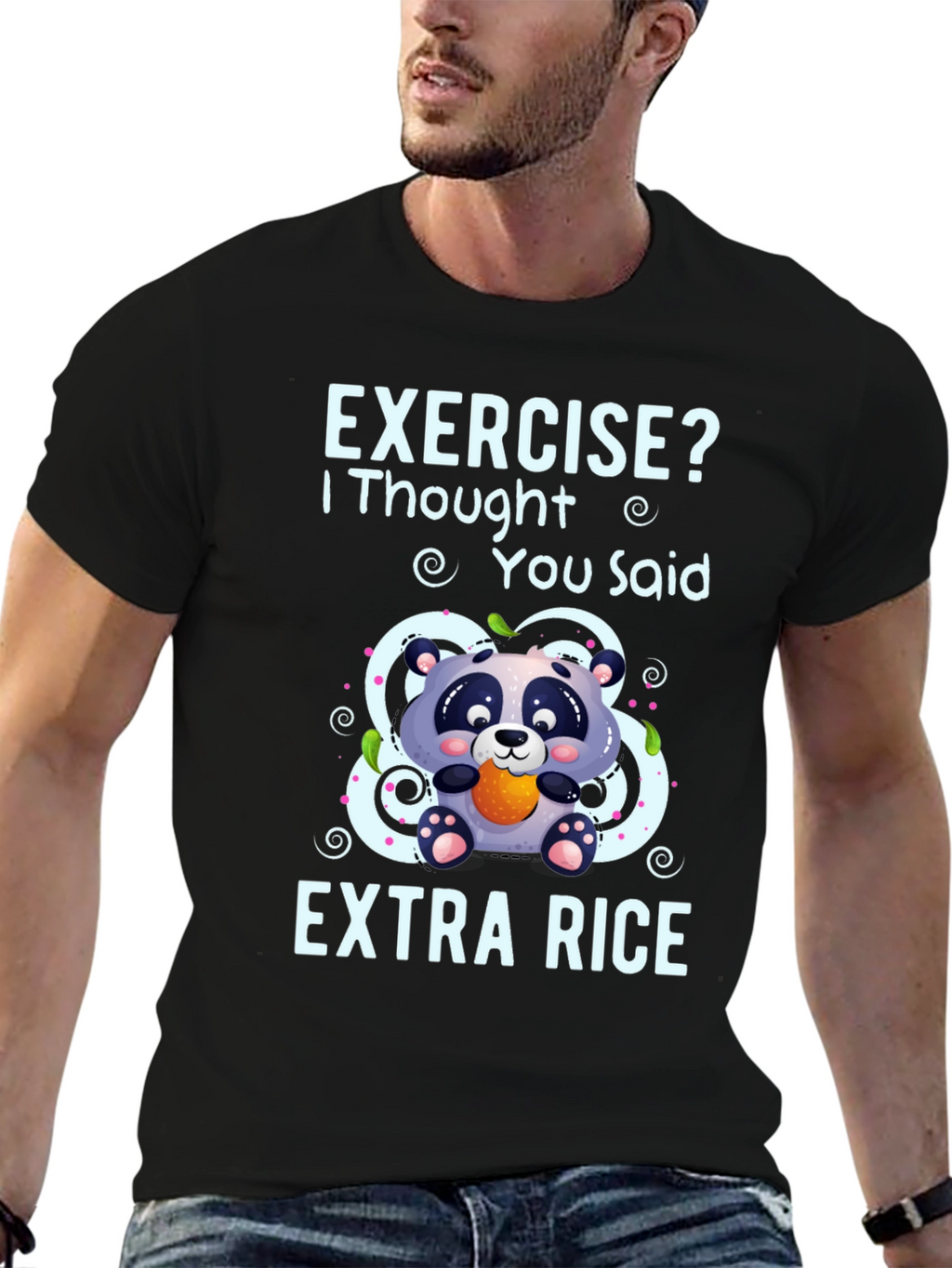 Exercise? Extra Rice Panda T-Shirt