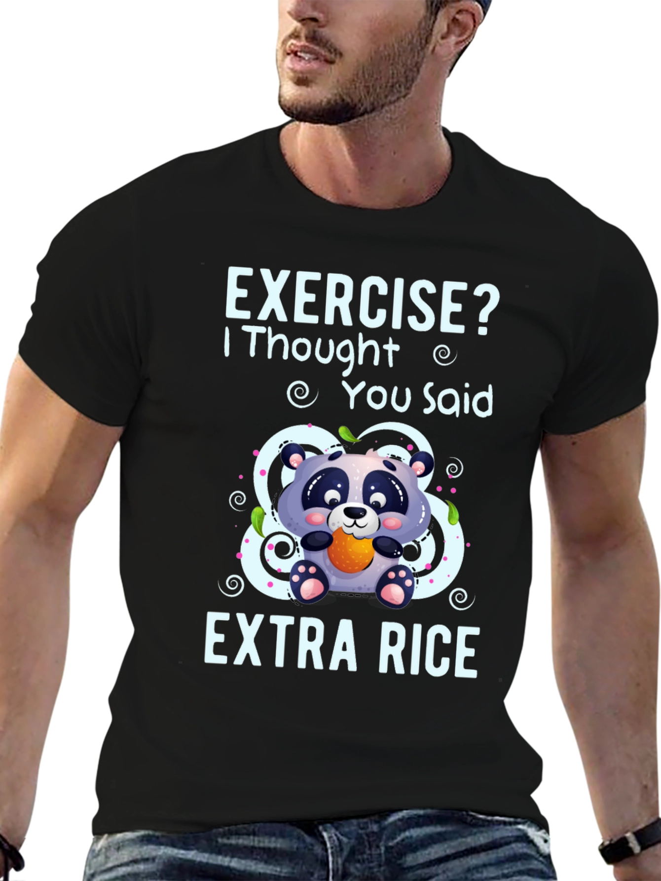 Exercise? Extra Rice Panda T-Shirt