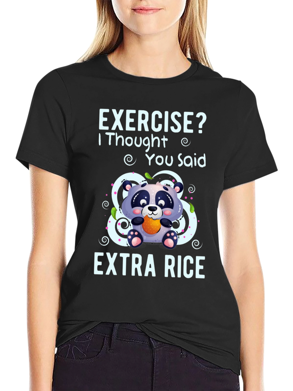 Exercise? Extra Rice Panda T-Shirt