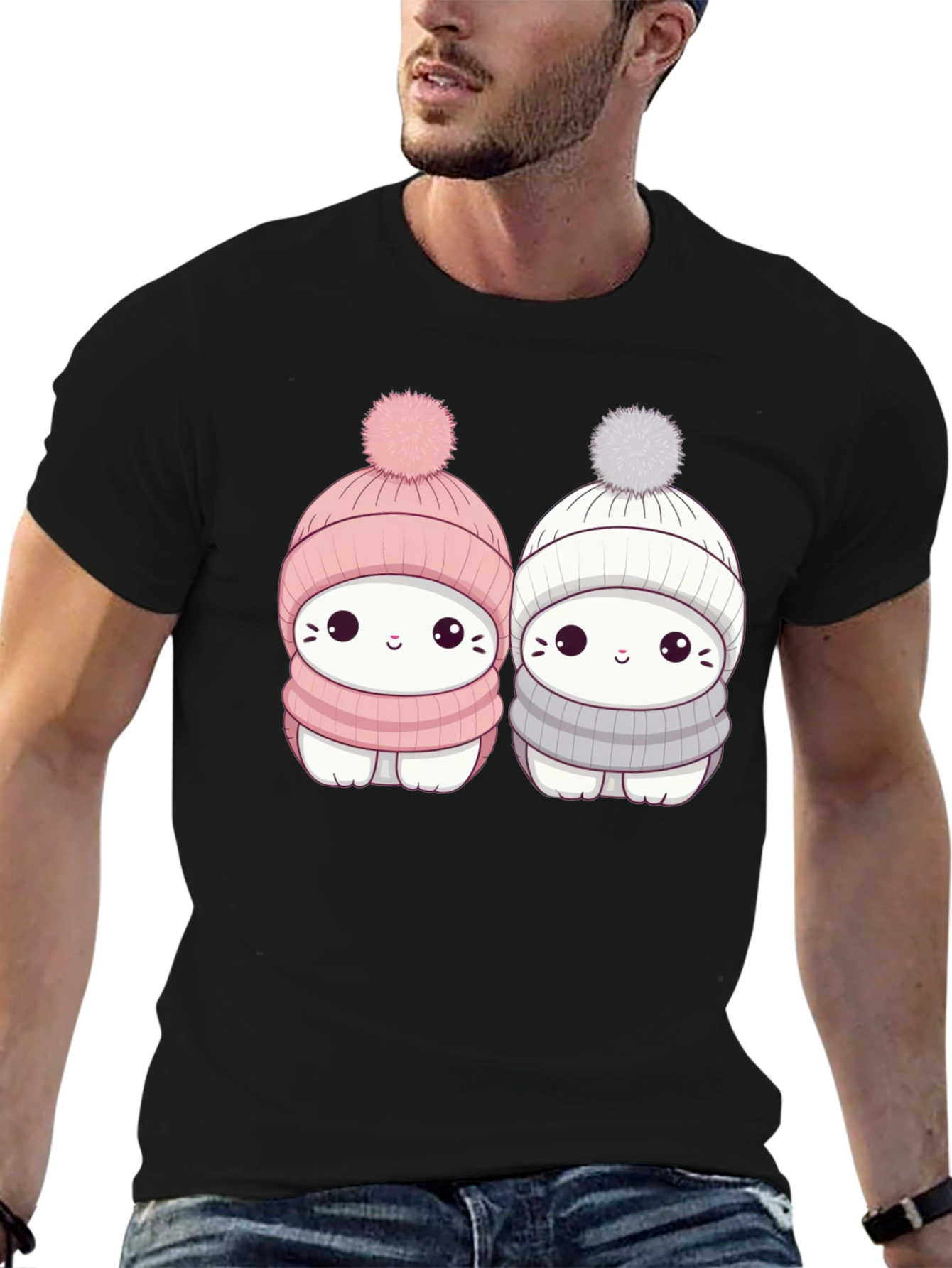 Cute Winter Cat T-Shirt