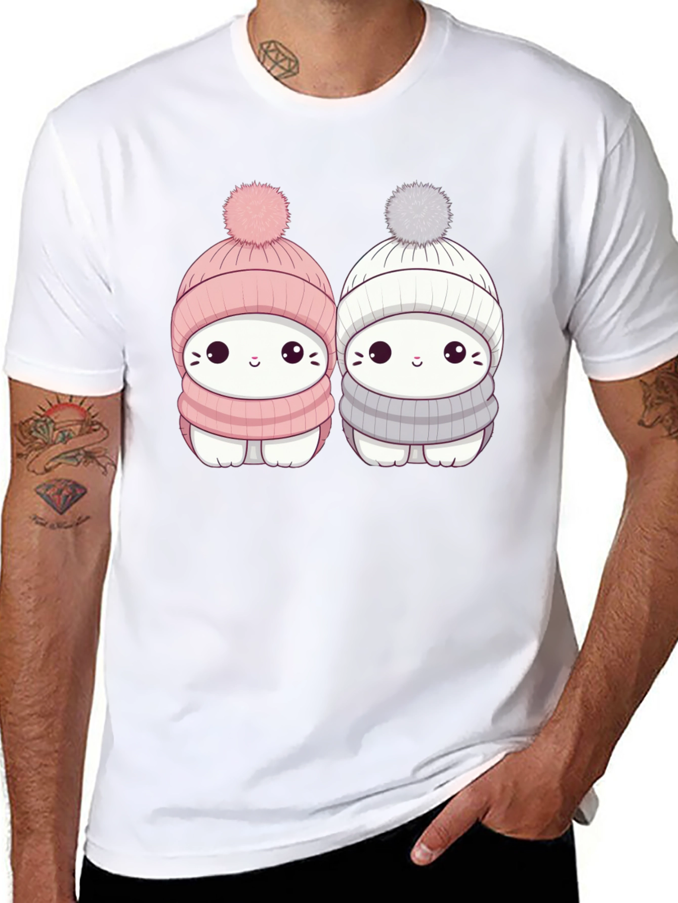 Cute Winter Cat T-Shirt