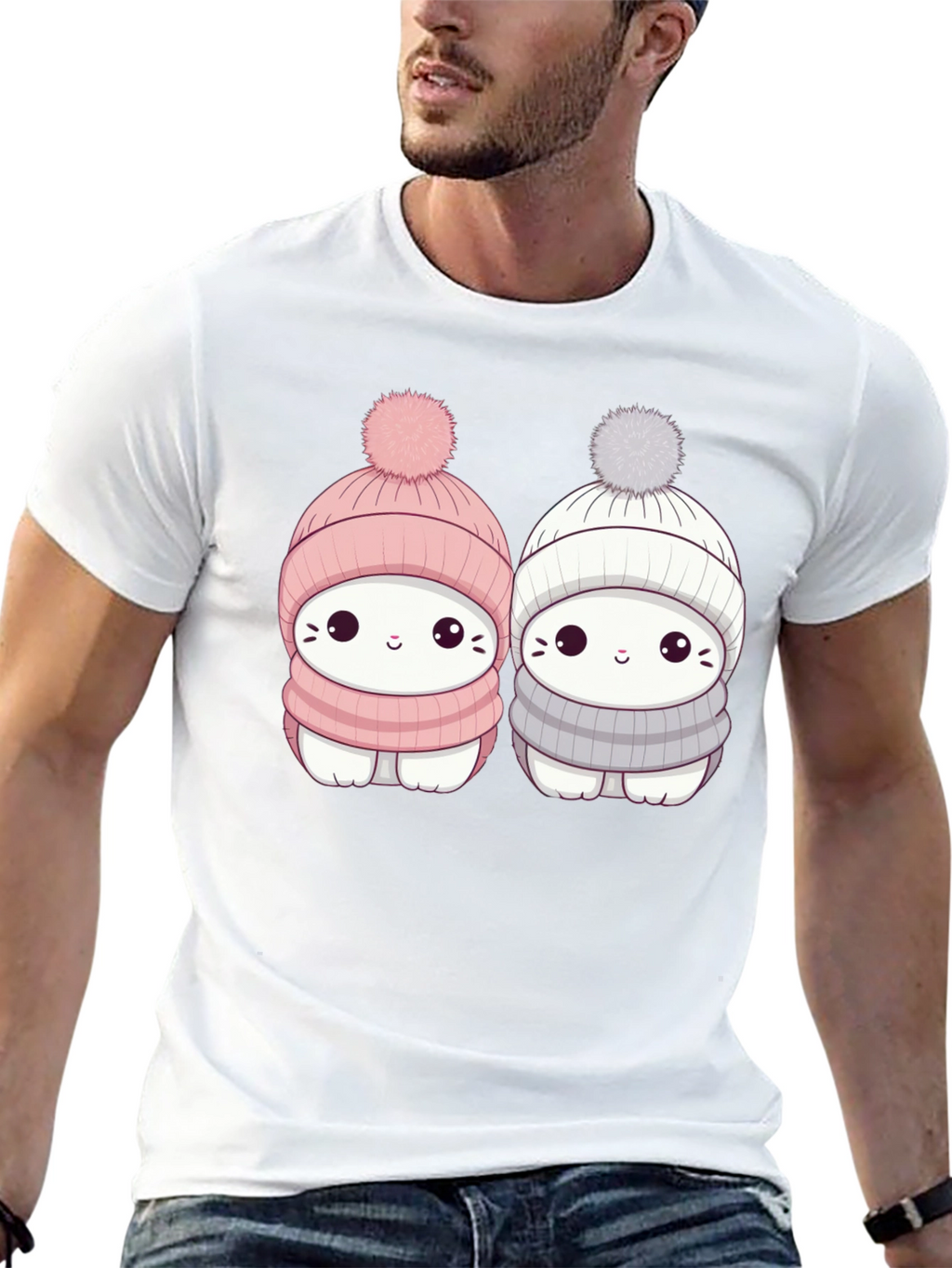 Cute Winter Cat T-Shirt