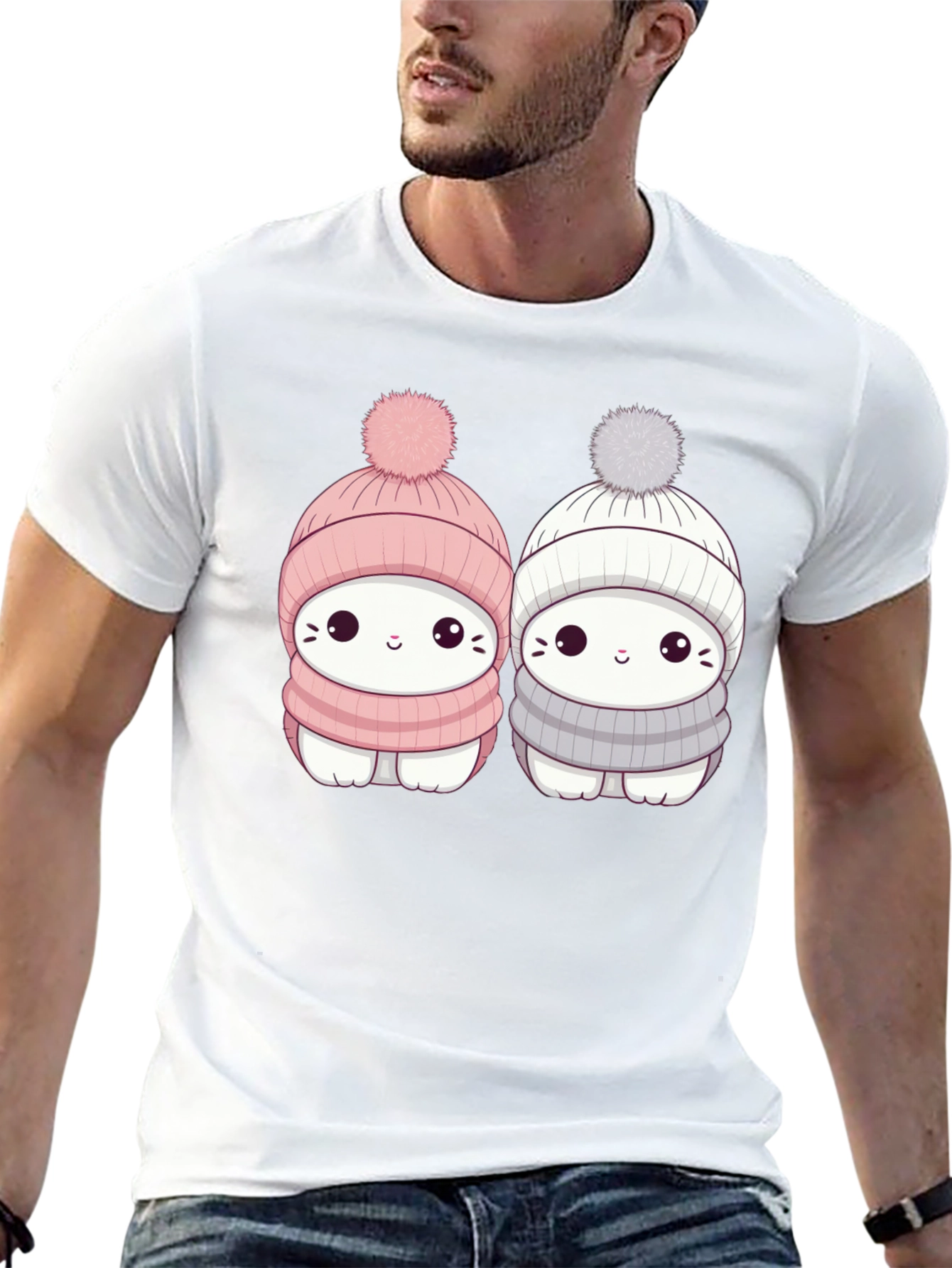 Cute Winter Cat T-Shirt