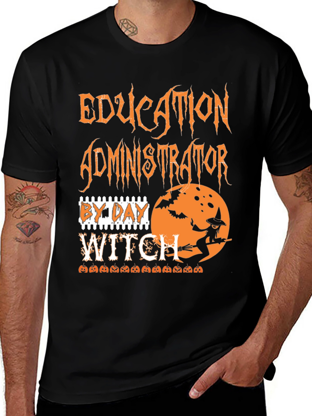 Education Administrator Witch Halloween T-Shirt