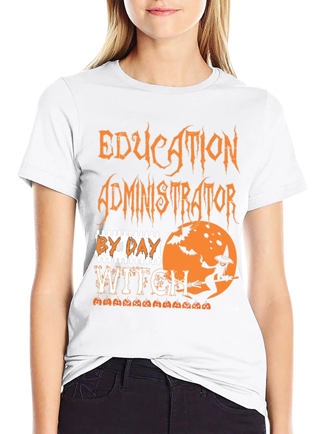 Education Administrator Witch Halloween T-Shirt