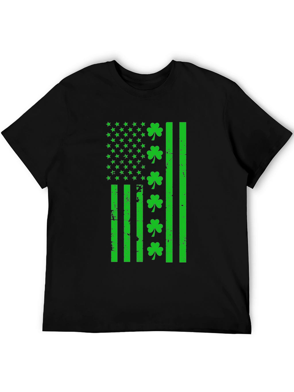 St. Patricks Day Shamrock Flag Graphic T-Shirt