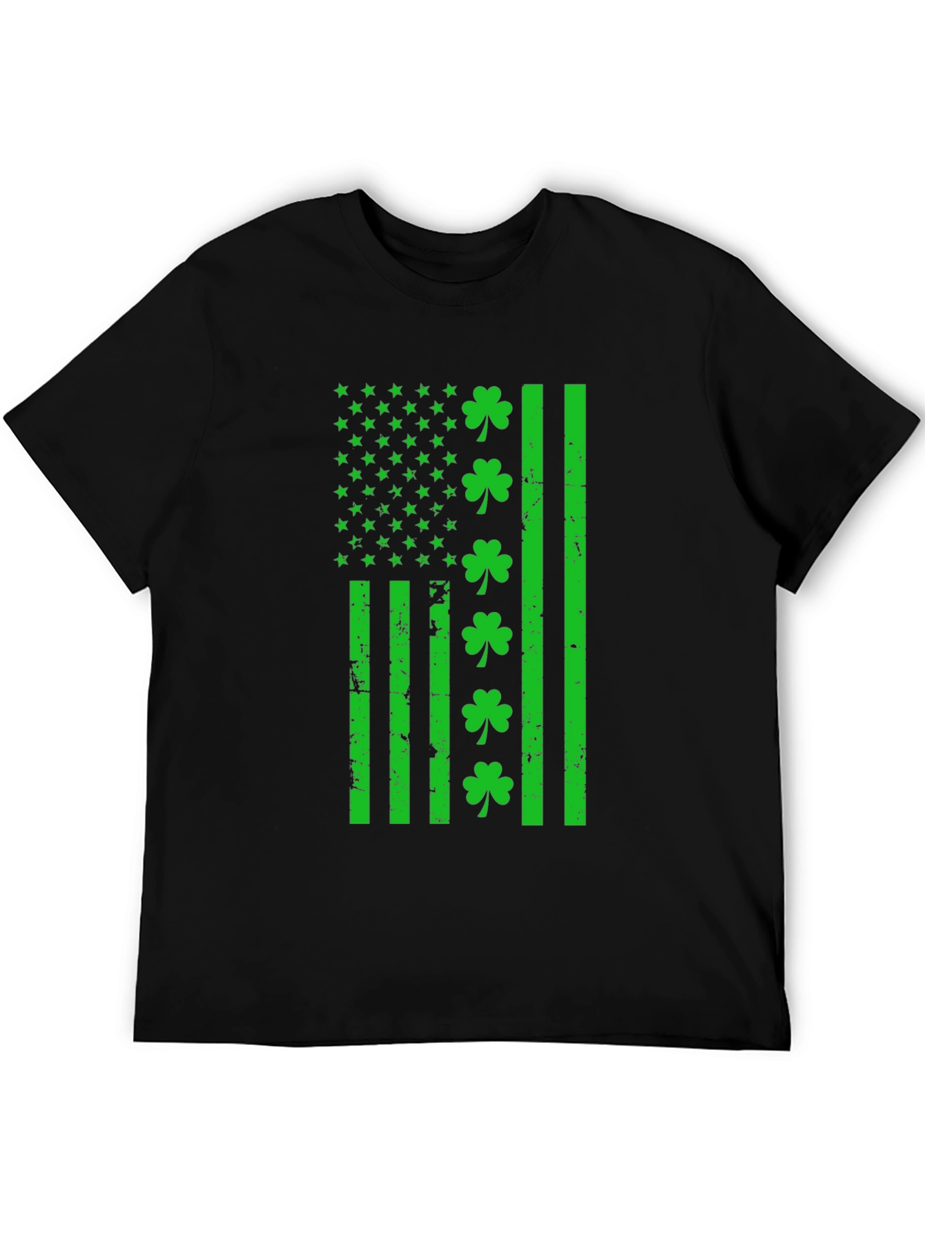 St. Patricks Day Shamrock Flag Graphic T-Shirt