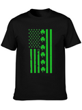 St. Patricks Day Shamrock Flag Graphic T-Shirt