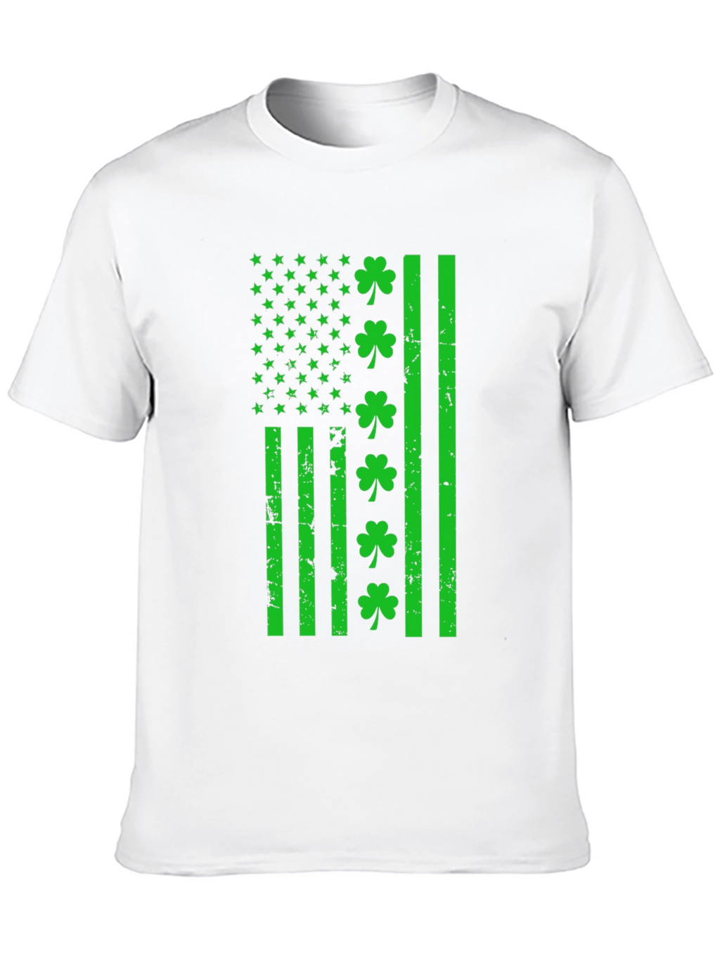 St. Patricks Day Shamrock Flag Graphic T-Shirt