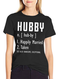 Hubby Definition Graphic Tee - Happily Married Taken