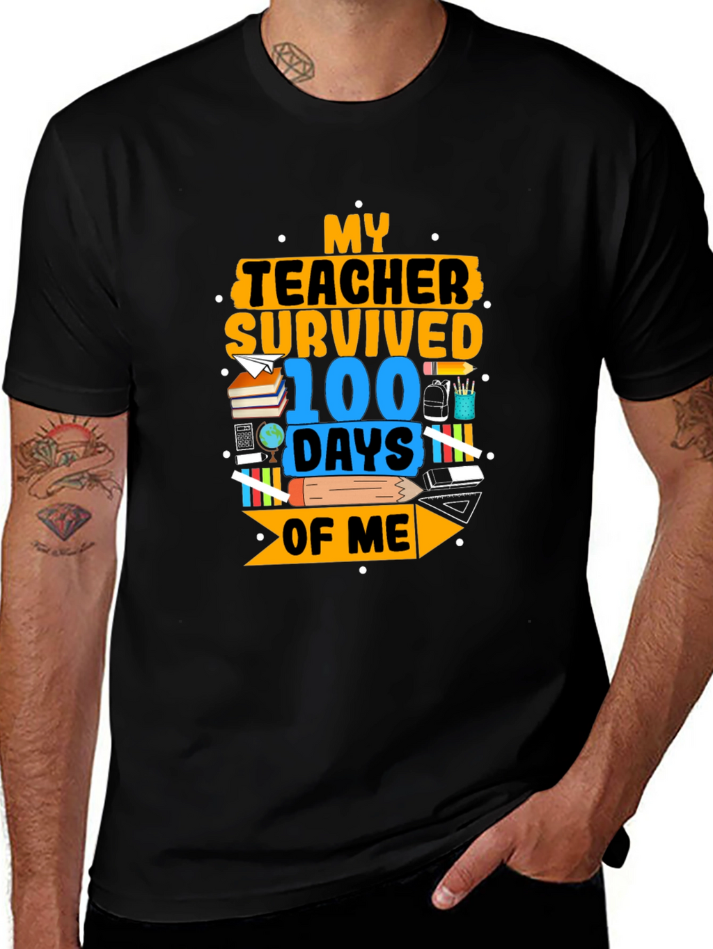 Teacher Survived 100 Days T-Shirt