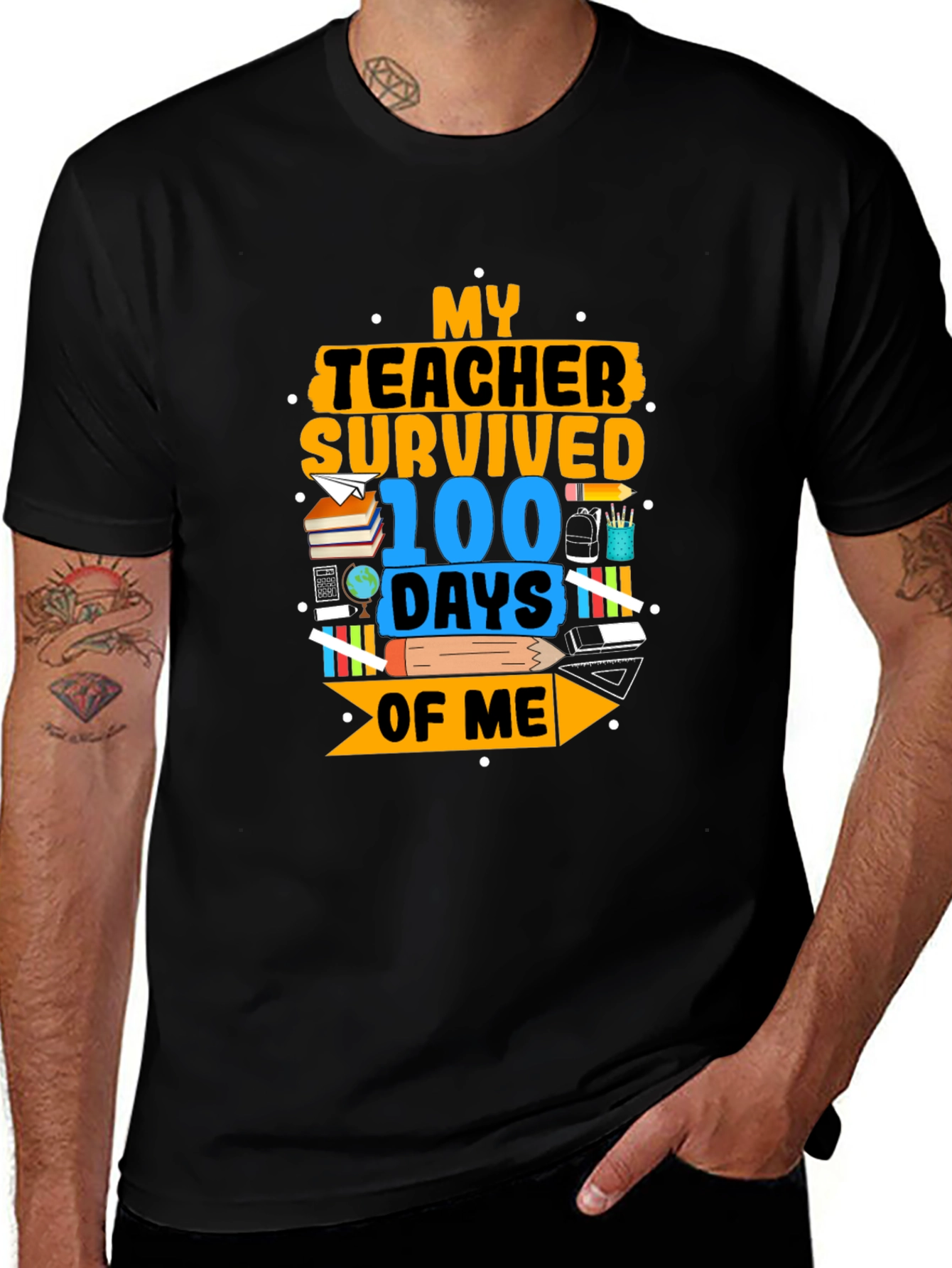 Teacher Survived 100 Days T-Shirt