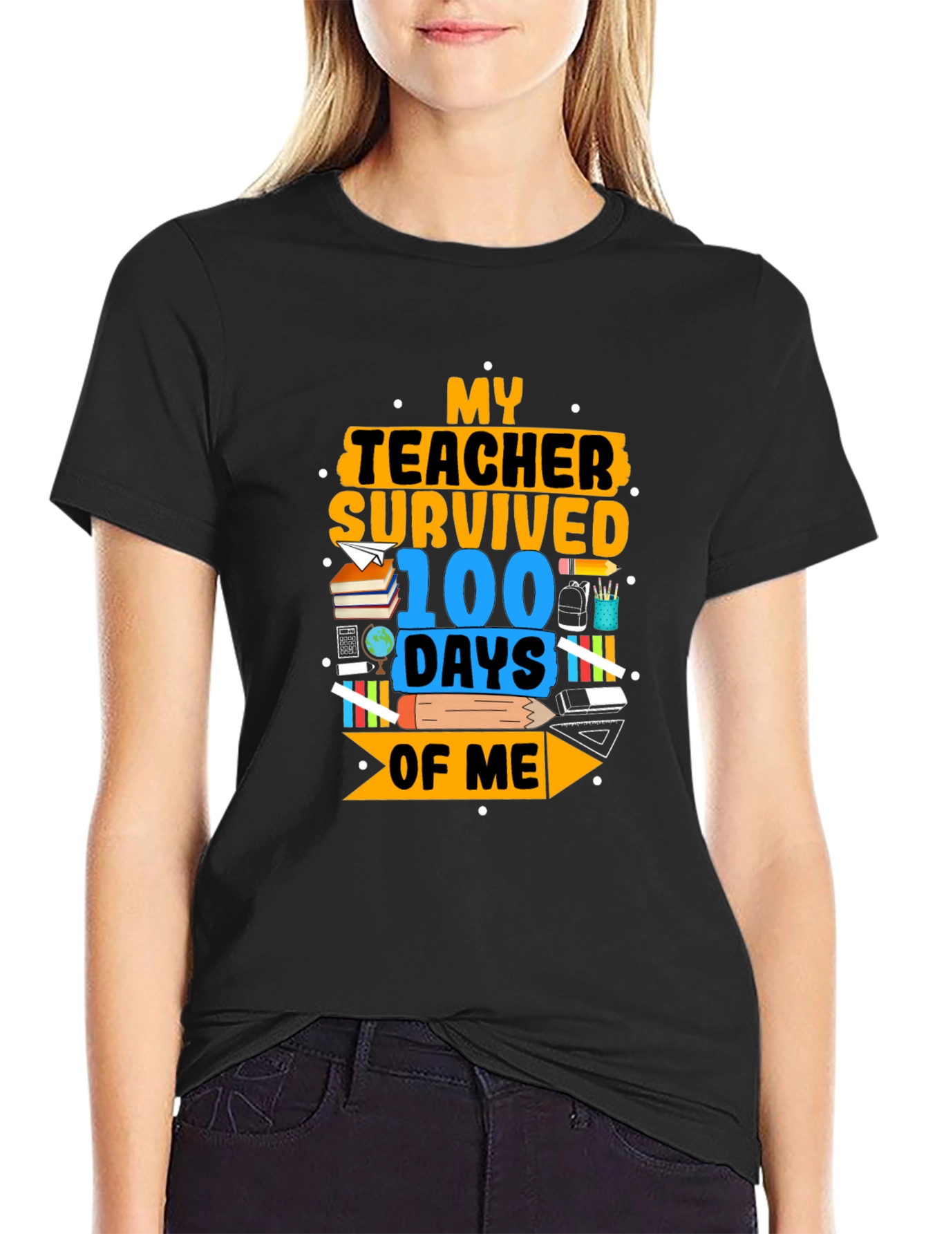Teacher Survived 100 Days T-Shirt
