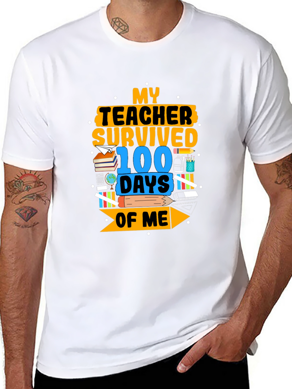 Teacher Survived 100 Days T-Shirt