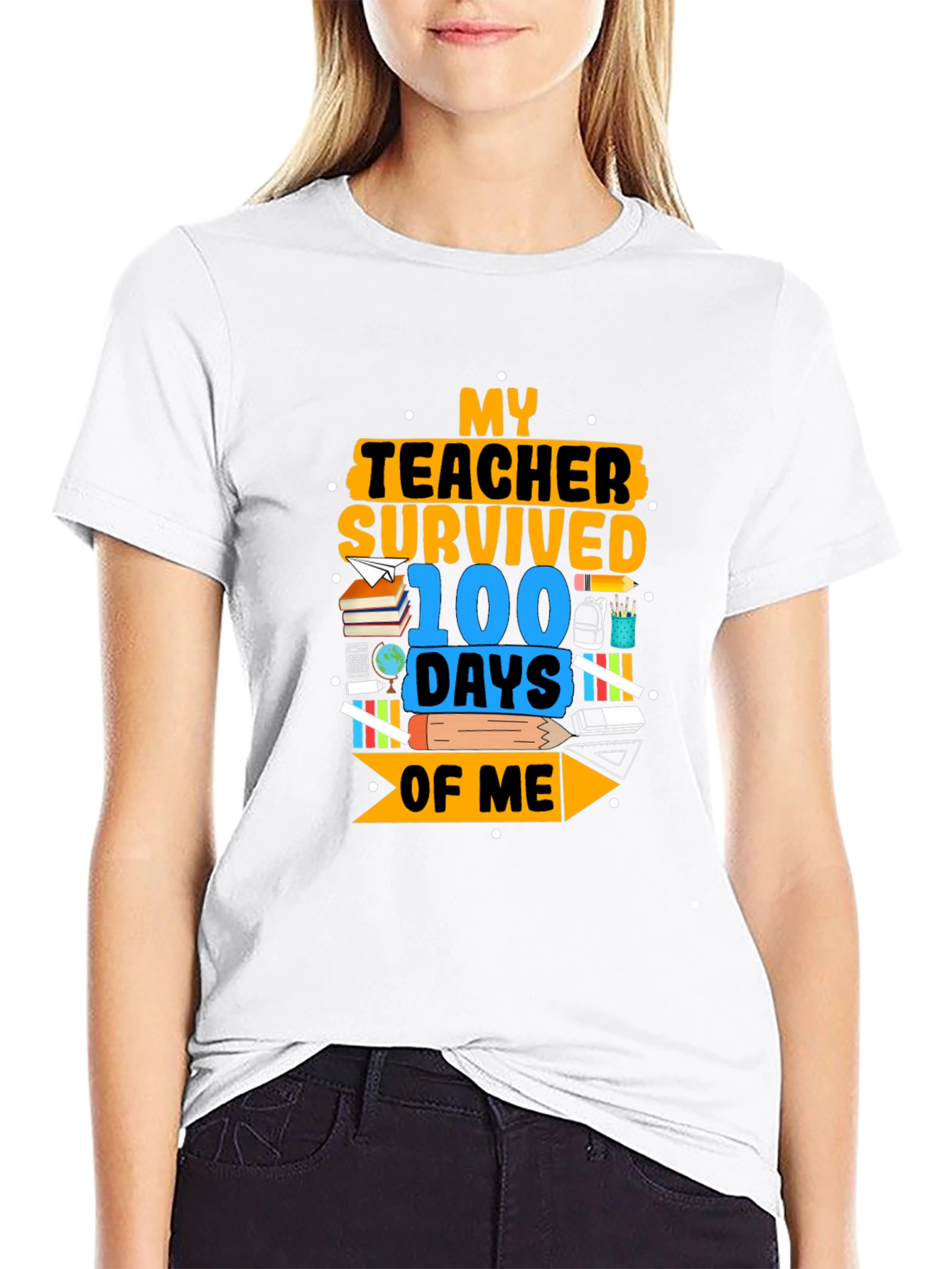Teacher Survived 100 Days T-Shirt