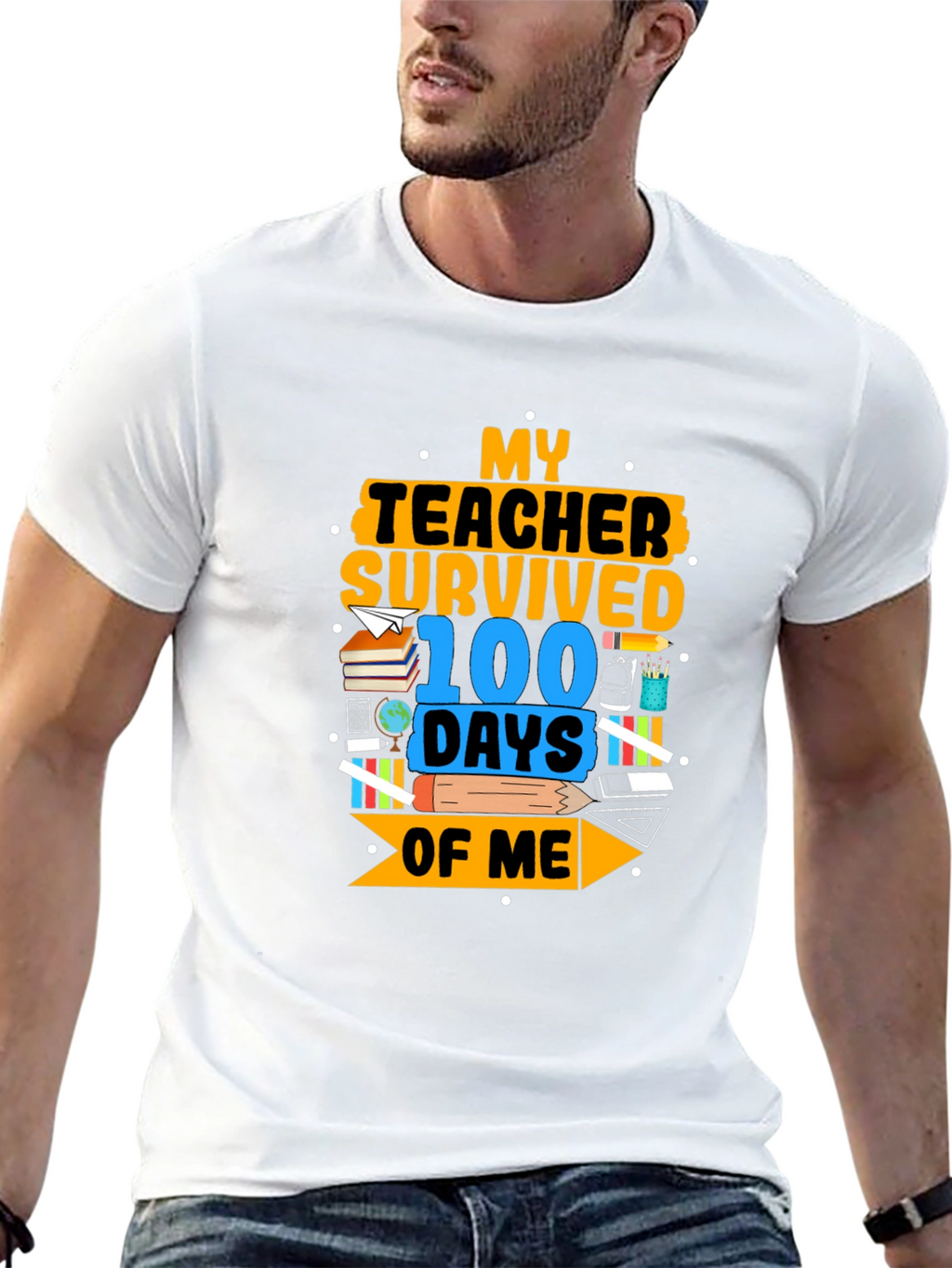 Teacher Survived 100 Days T-Shirt