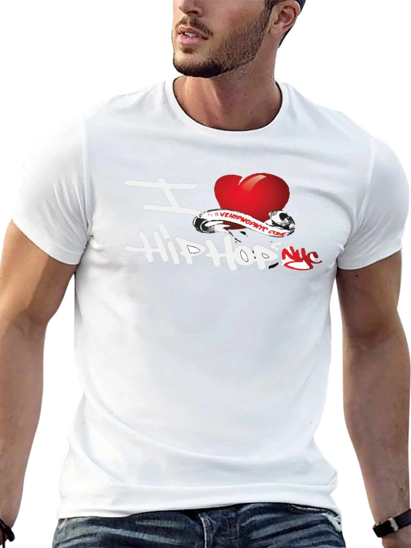 I Love Hip Hop Black Graphic T-Shirt