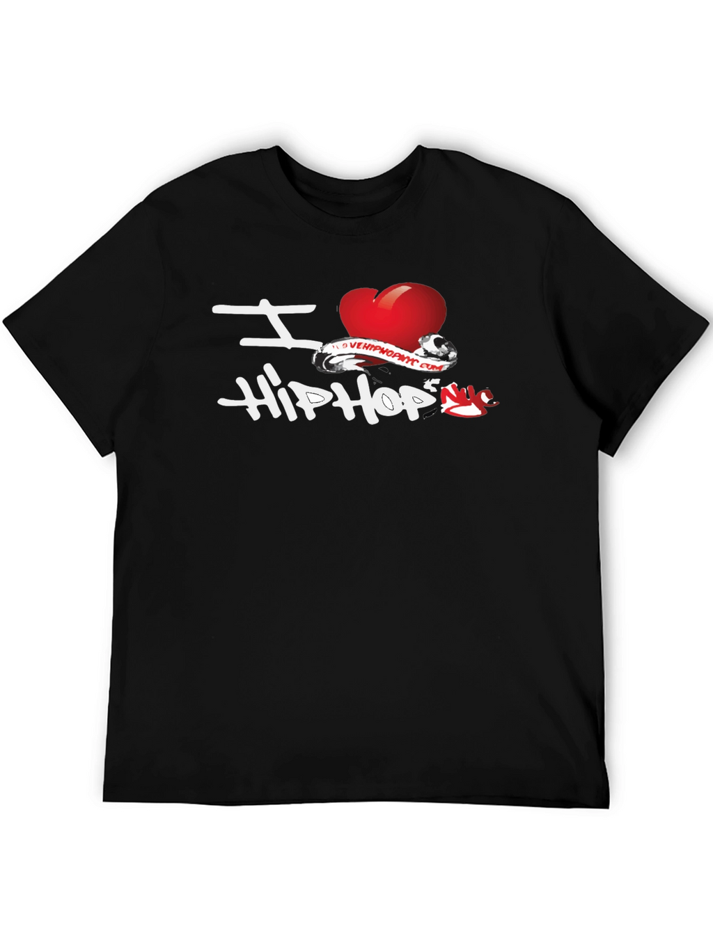 I Love Hip Hop Black Graphic T-Shirt