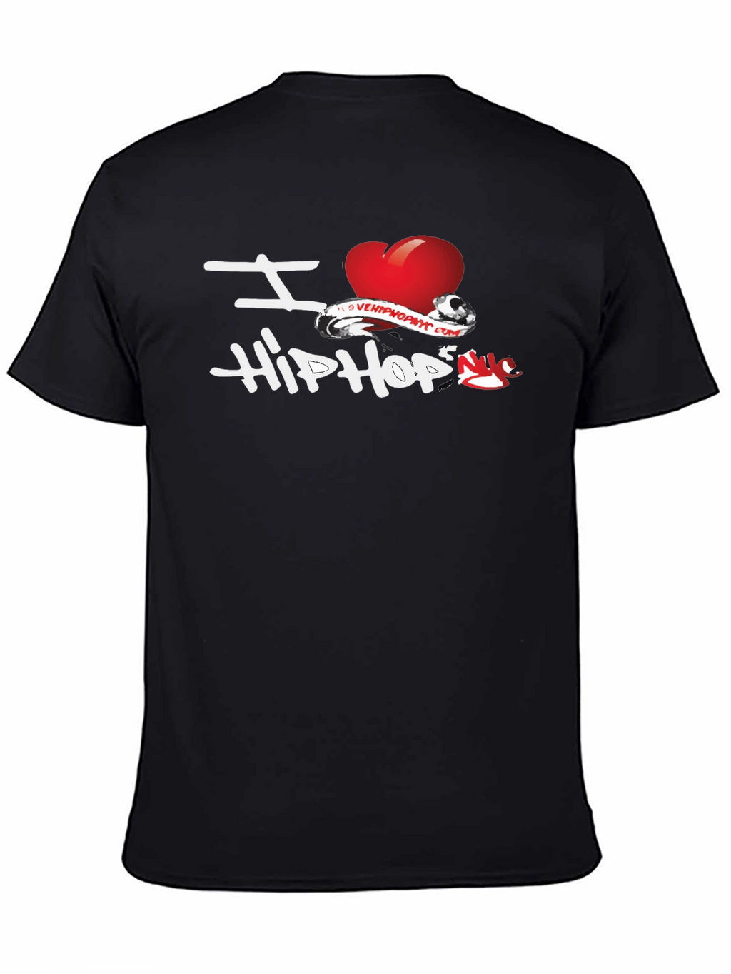 I Love Hip Hop Black Graphic T-Shirt