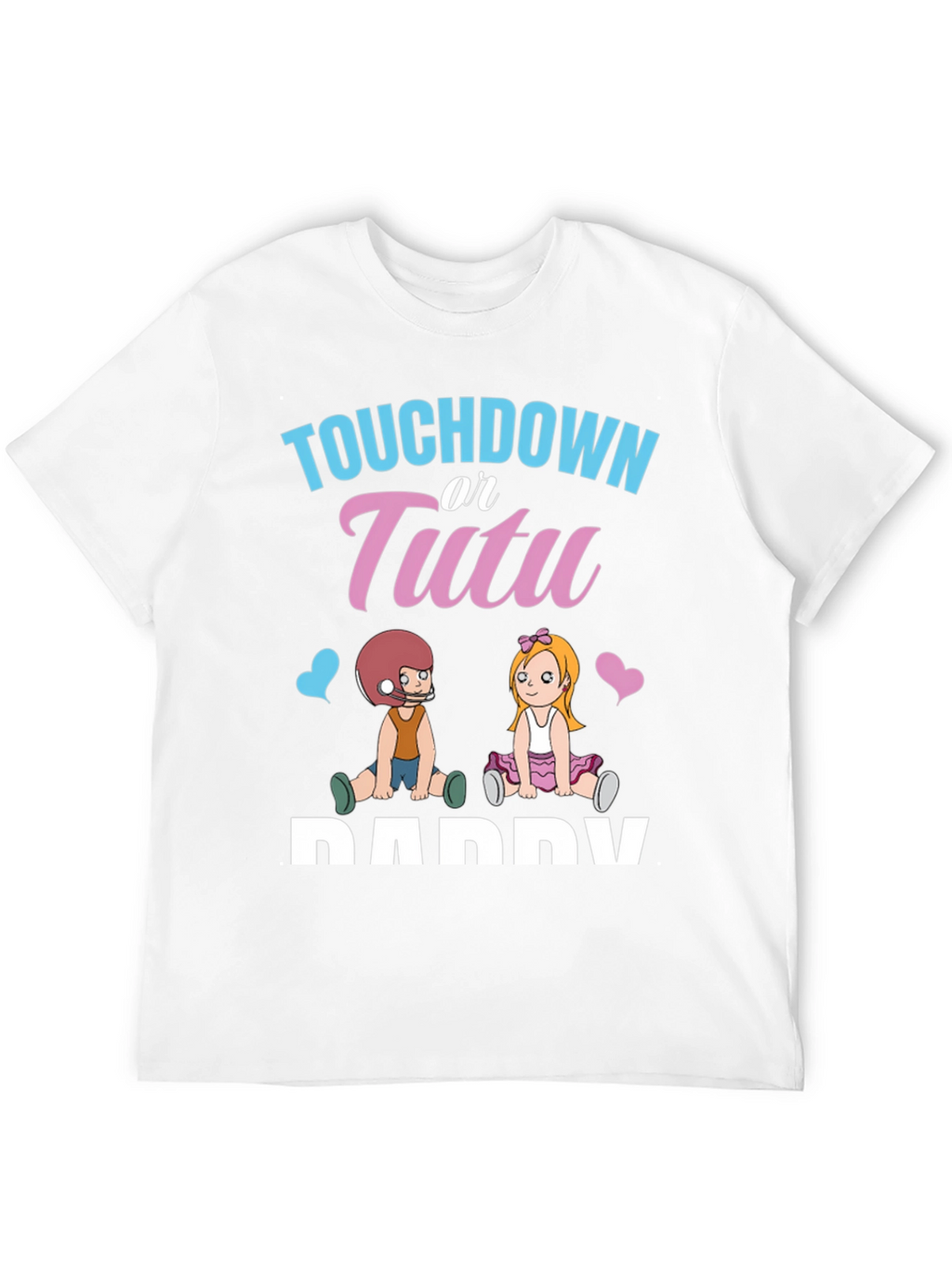 Touchdown or Tutu Gender Reveal T-Shirt