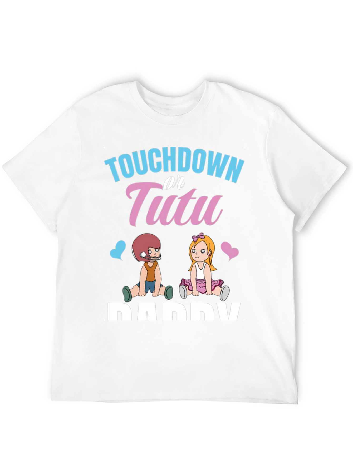 Touchdown or Tutu Gender Reveal T-Shirt