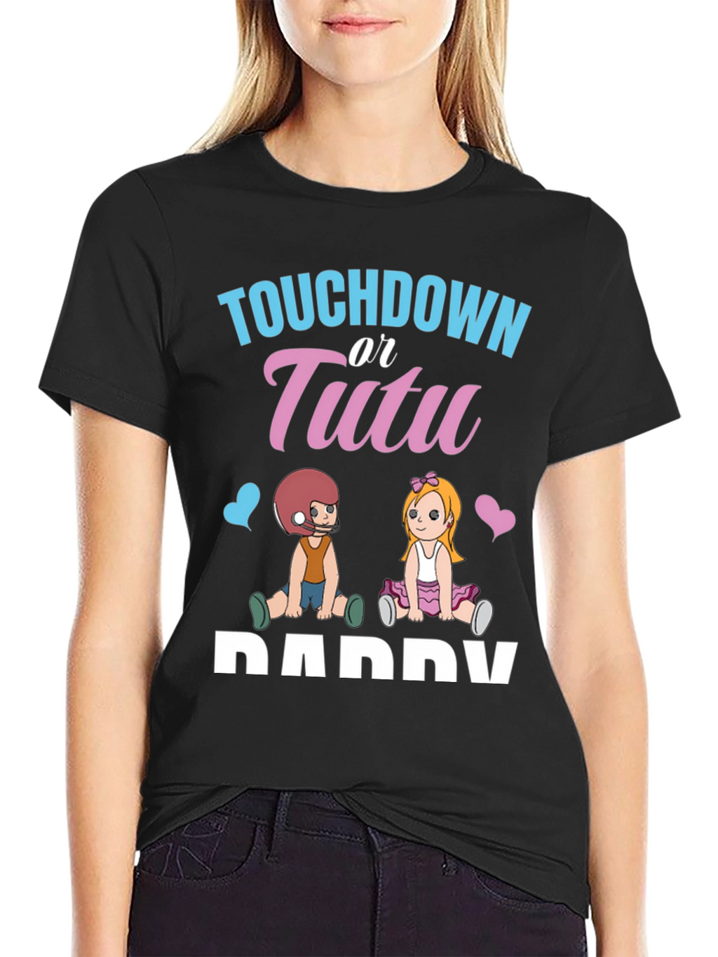 Touchdown or Tutu Gender Reveal T-Shirt