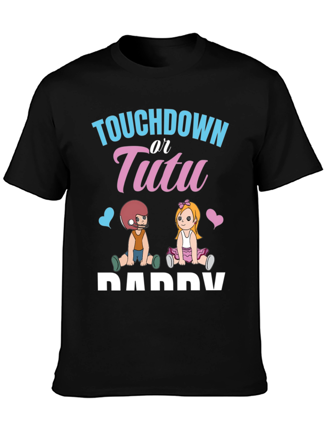 Touchdown or Tutu Gender Reveal T-Shirt