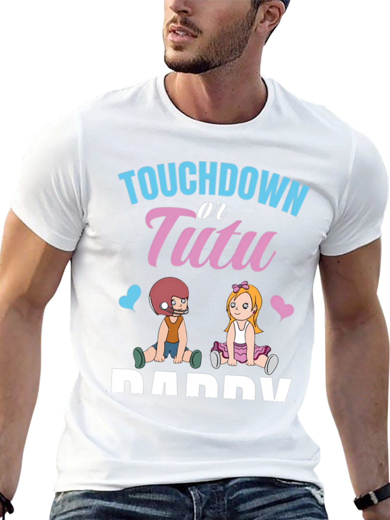 Touchdown or Tutu Gender Reveal T-Shirt