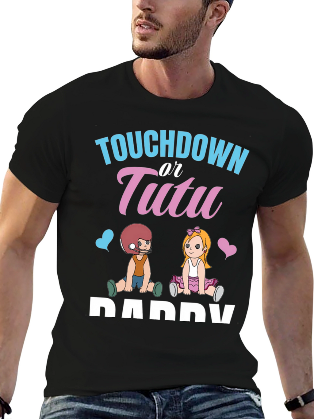 Touchdown or Tutu Gender Reveal T-Shirt