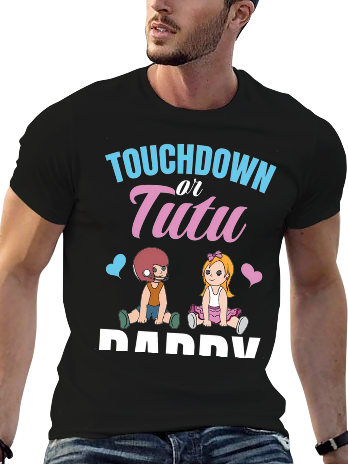 Touchdown or Tutu Gender Reveal T-Shirt