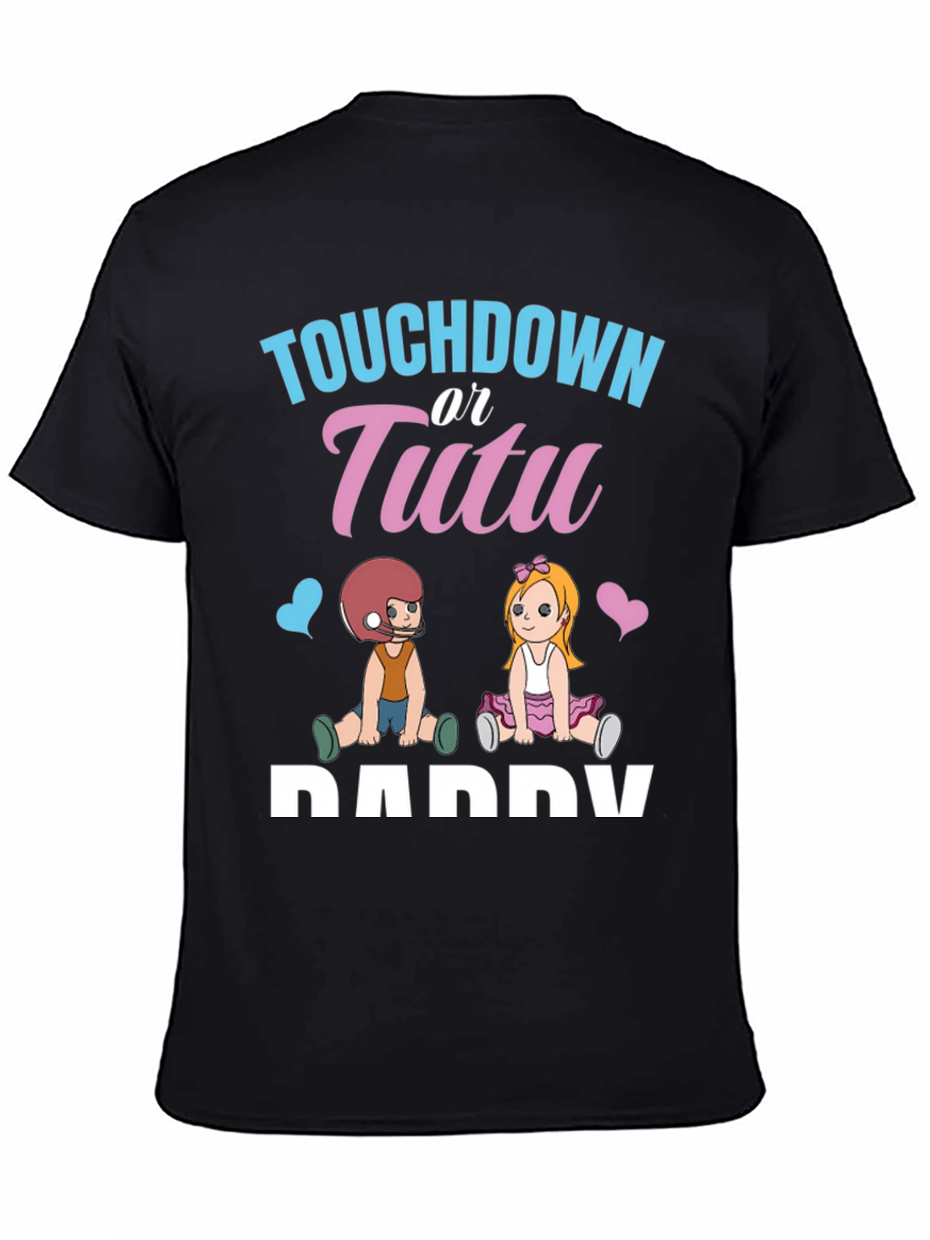 Touchdown or Tutu Gender Reveal T-Shirt
