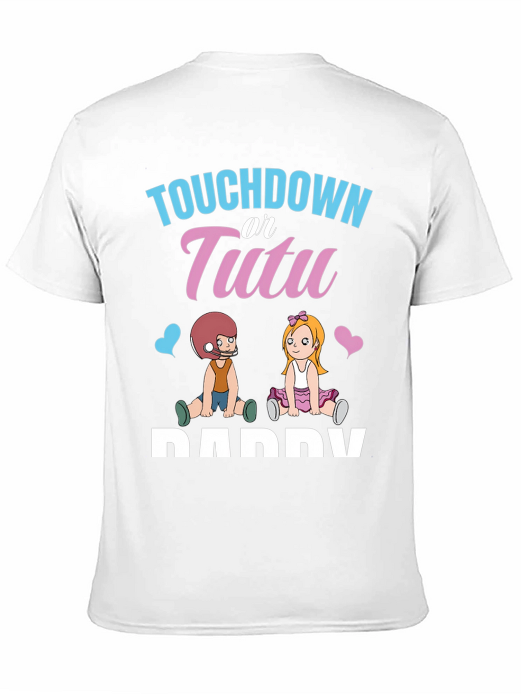 Touchdown or Tutu Gender Reveal T-Shirt