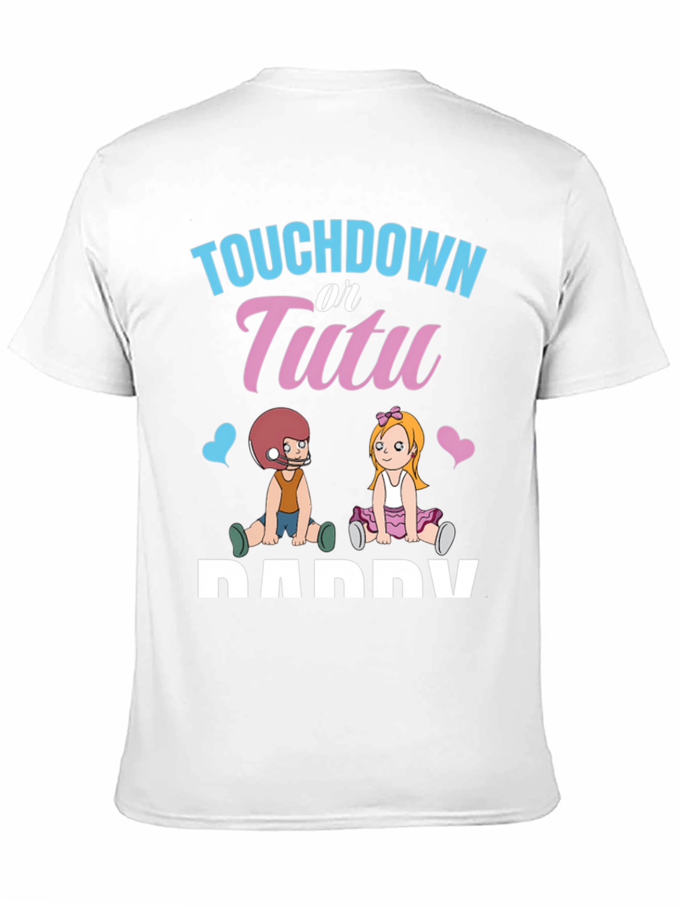 Touchdown or Tutu Gender Reveal T-Shirt