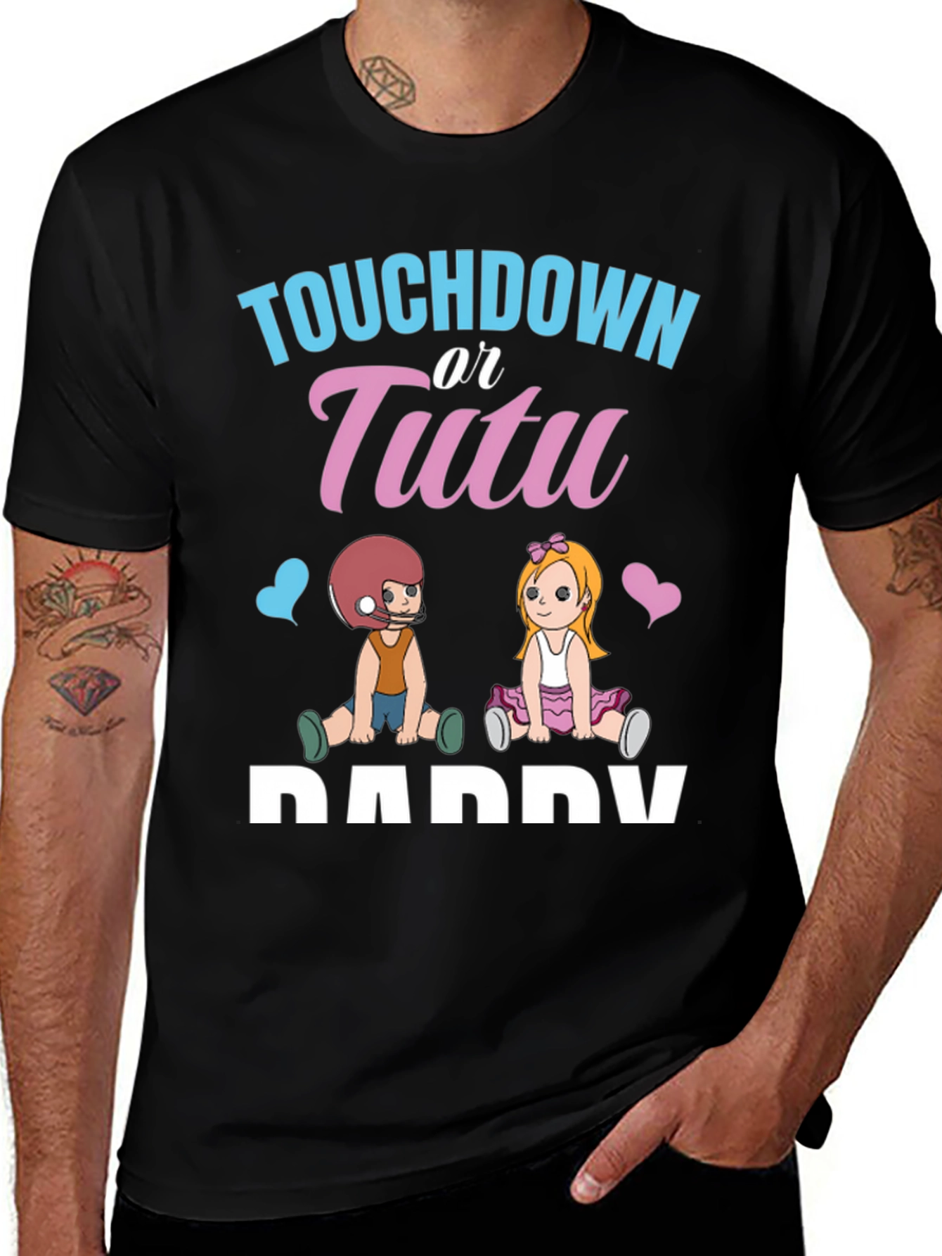 Touchdown or Tutu Gender Reveal T-Shirt