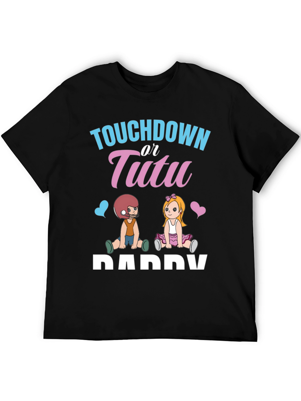 Touchdown or Tutu Gender Reveal T-Shirt