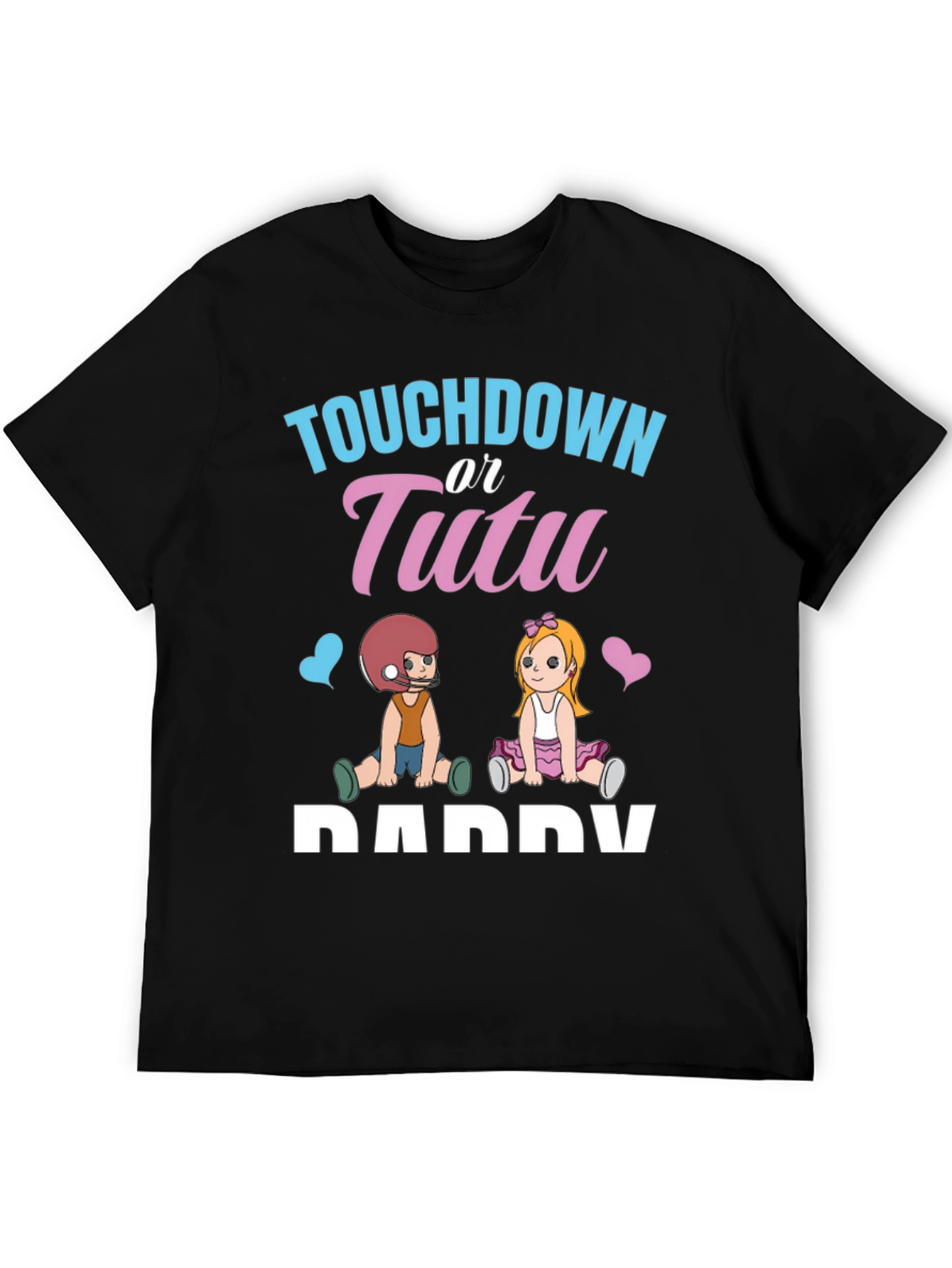 Touchdown or Tutu Gender Reveal T-Shirt