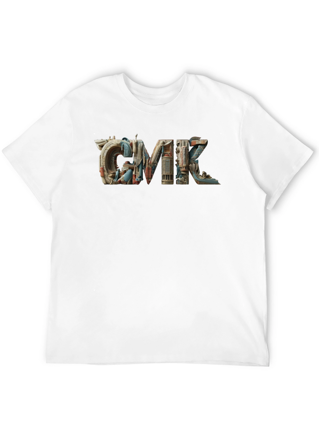 Architectural CMK Graphic T-Shirt - Black Cotton Blend