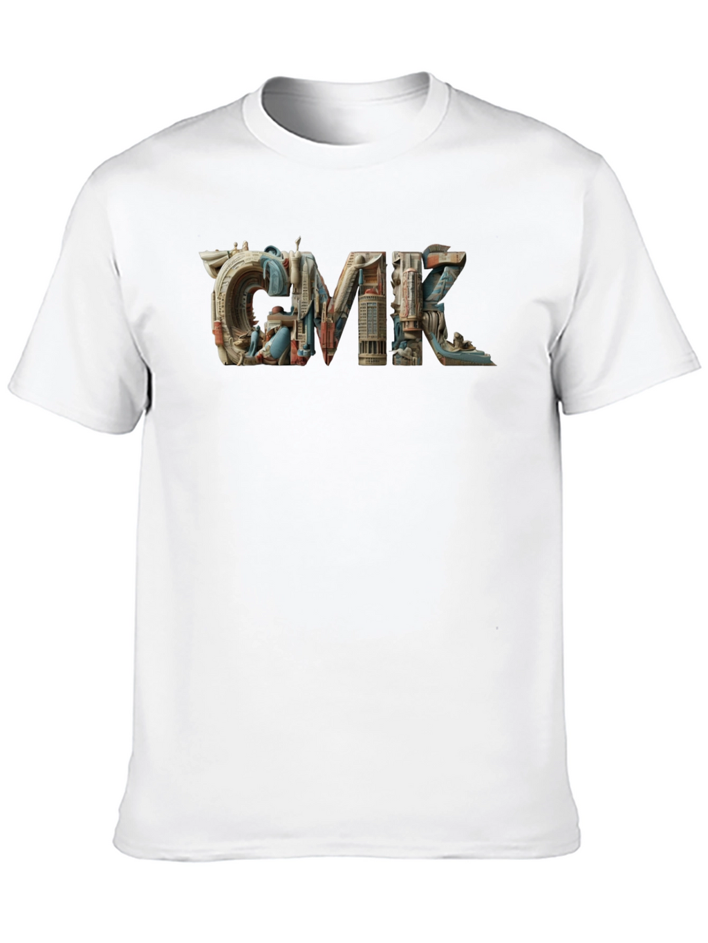 Architectural CMK Graphic T-Shirt - Black Cotton Blend