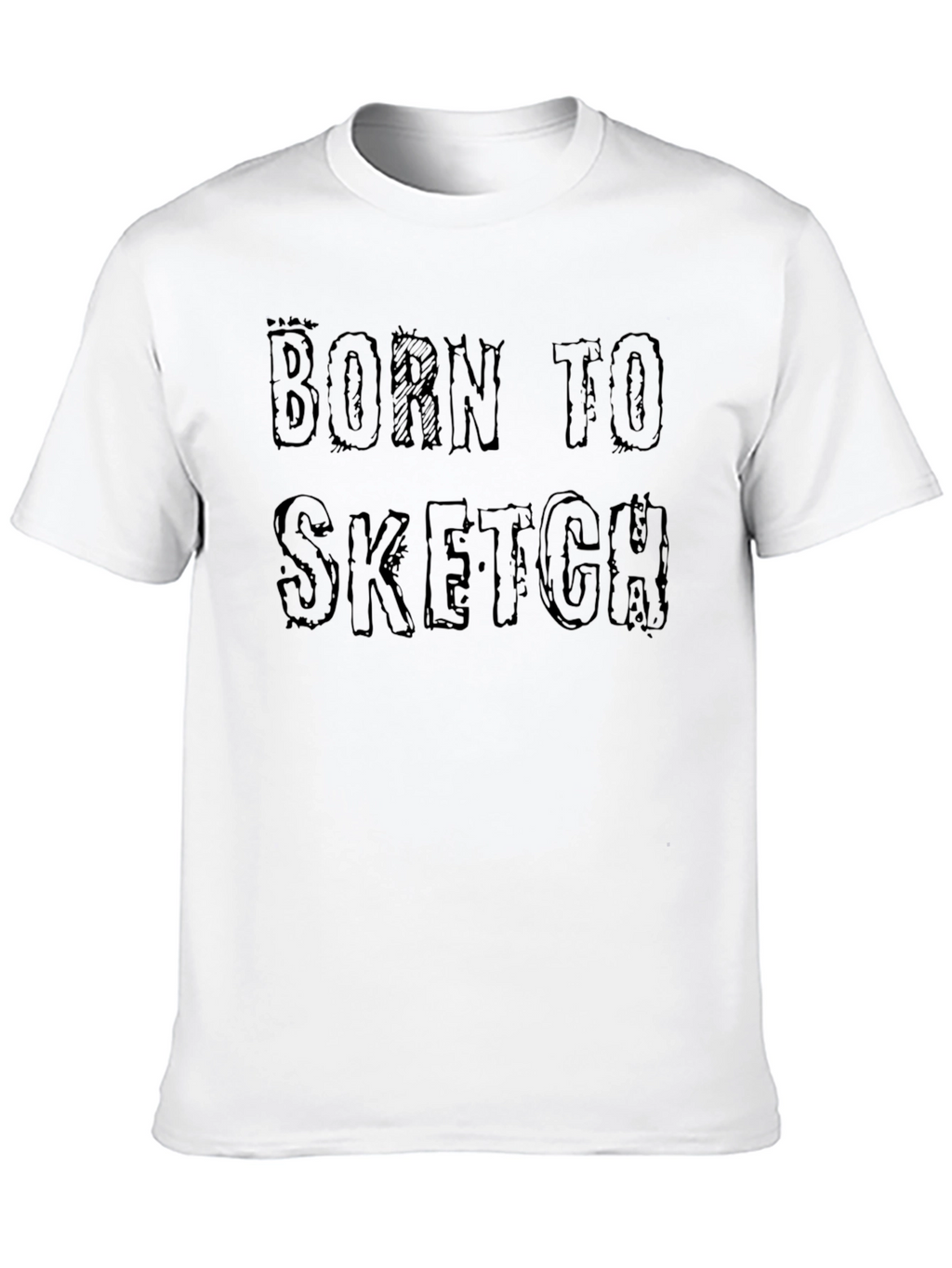 Born to Sketch Black Graphic T-Shirt