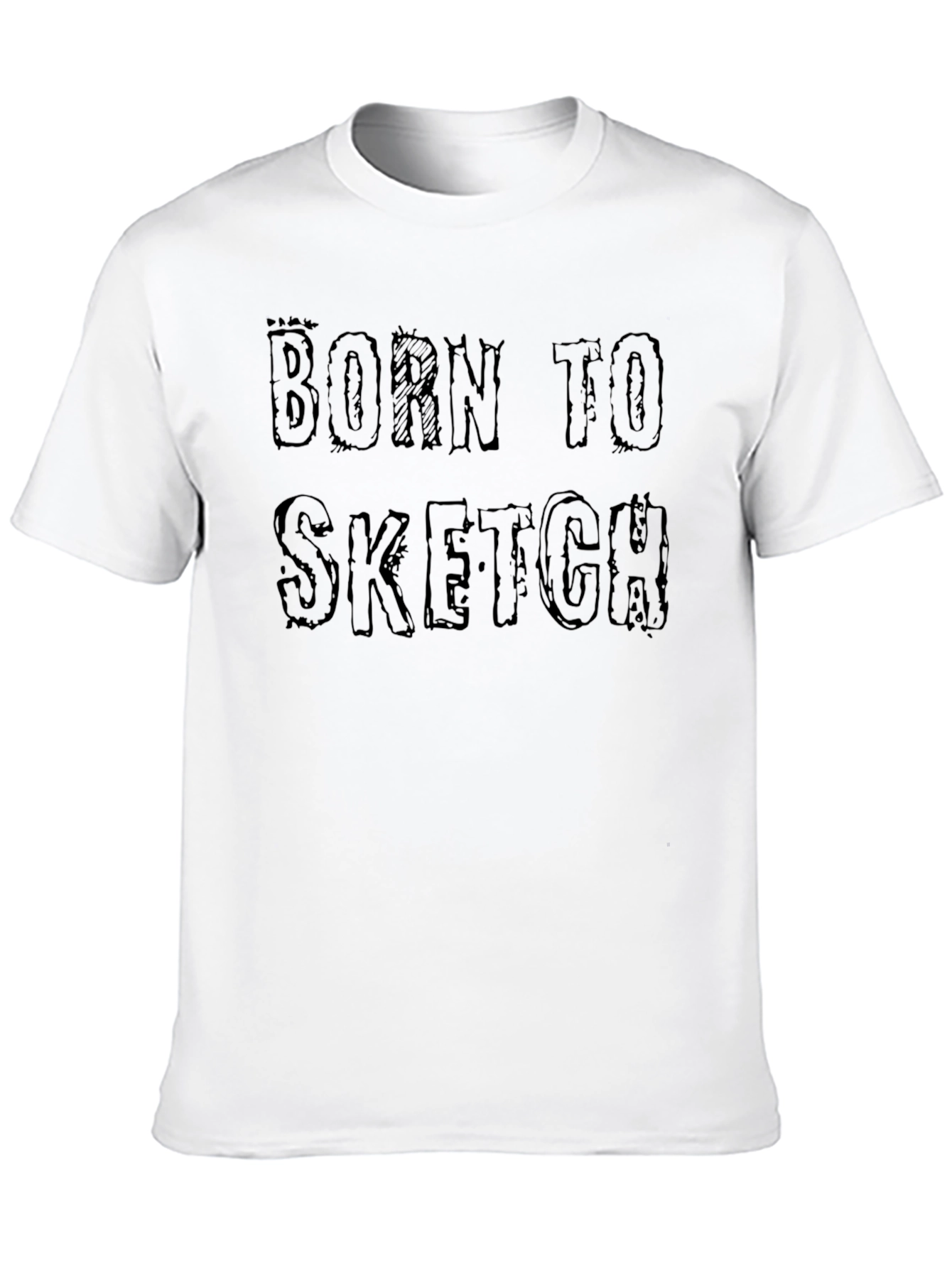 Born to Sketch Black Graphic T-Shirt