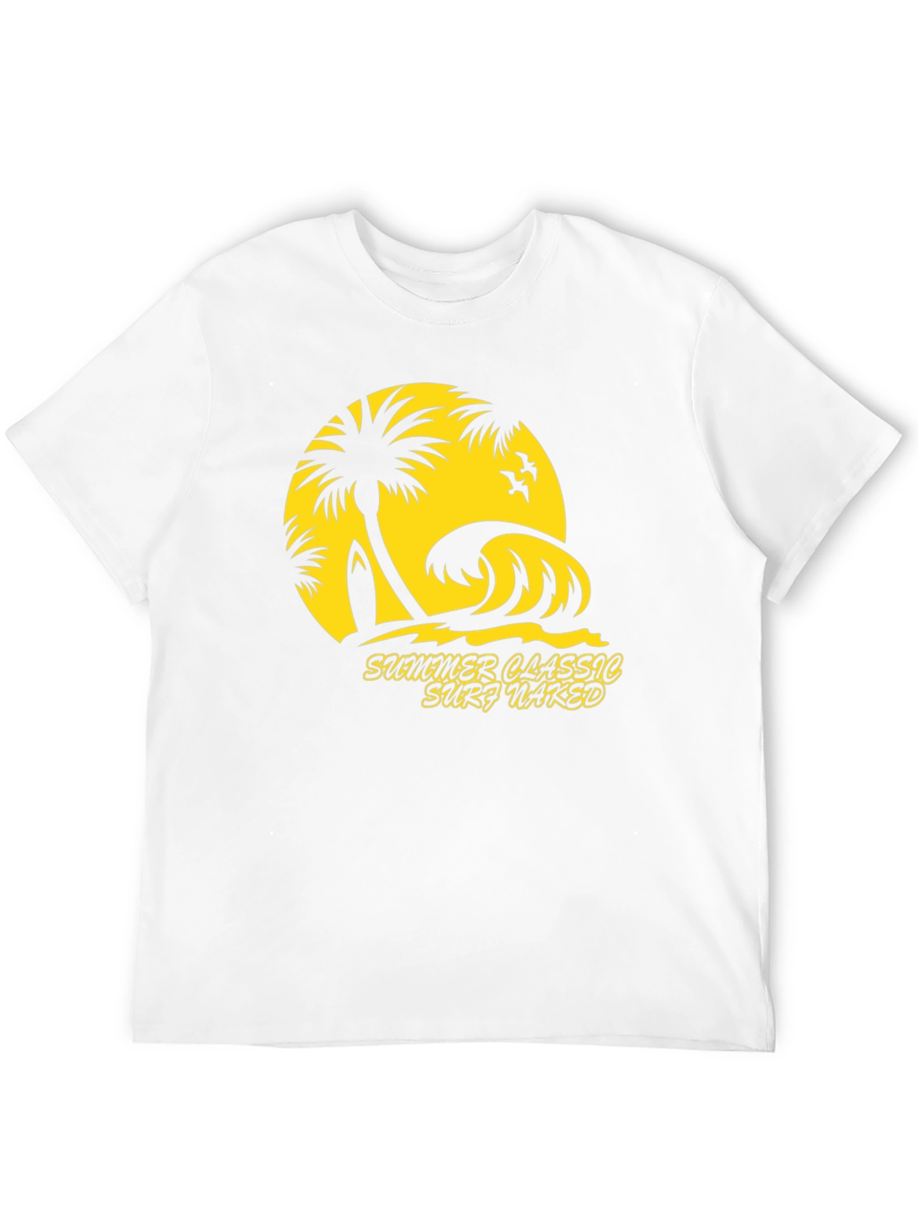 Summer Classic Surf Naked Graphic T-Shirt