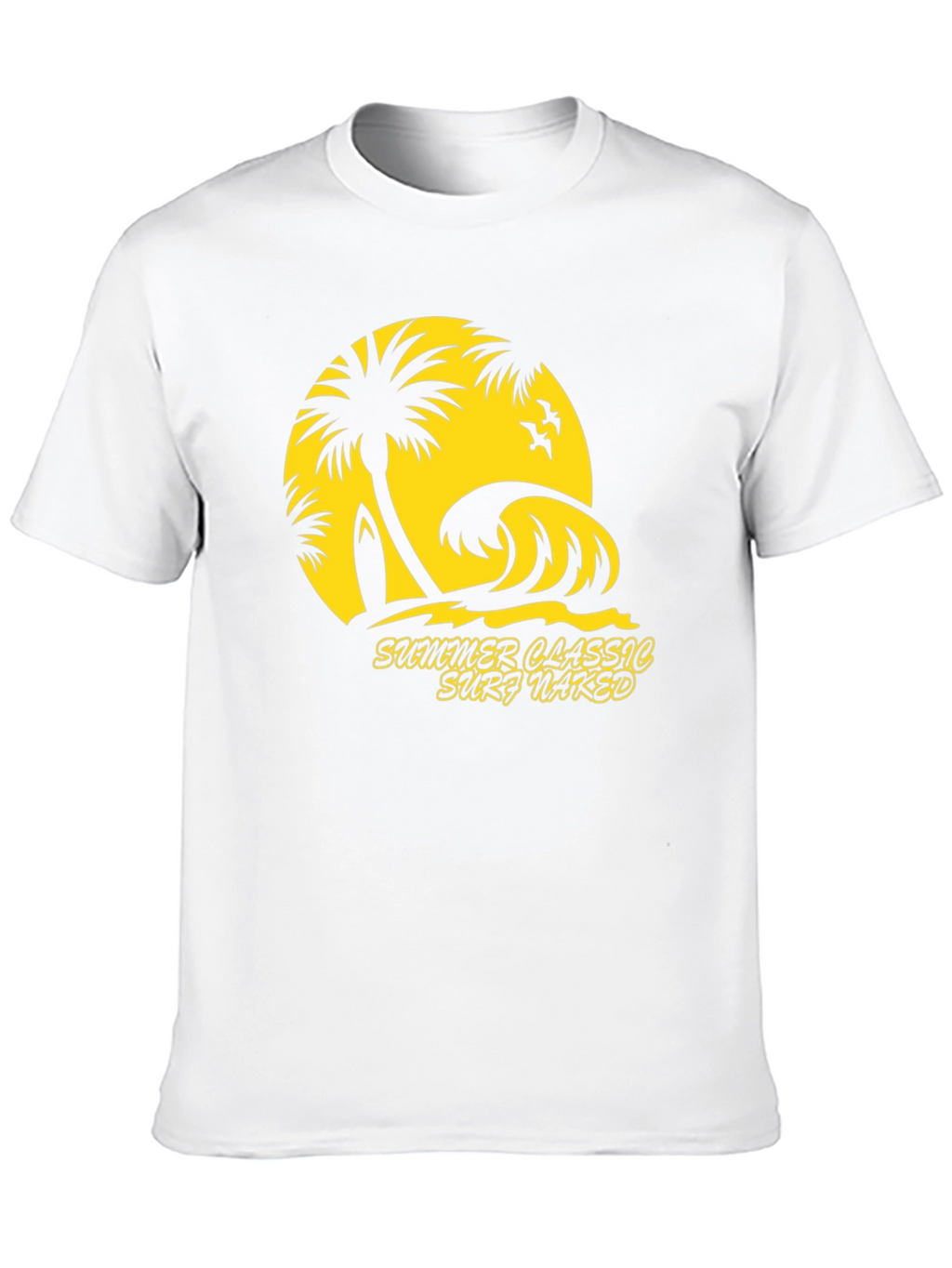Summer Classic Surf Naked Graphic T-Shirt