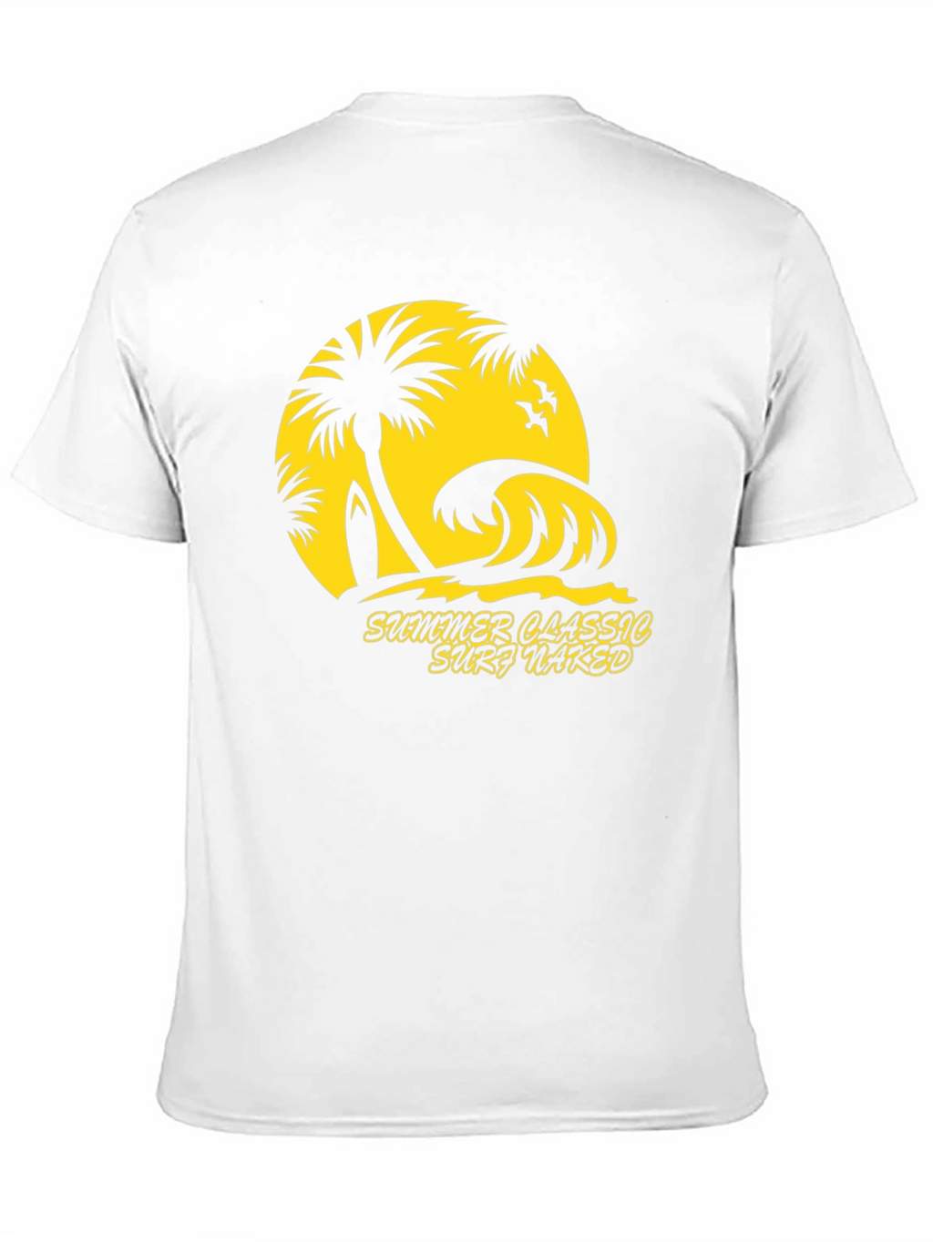 Summer Classic Surf Naked Graphic T-Shirt