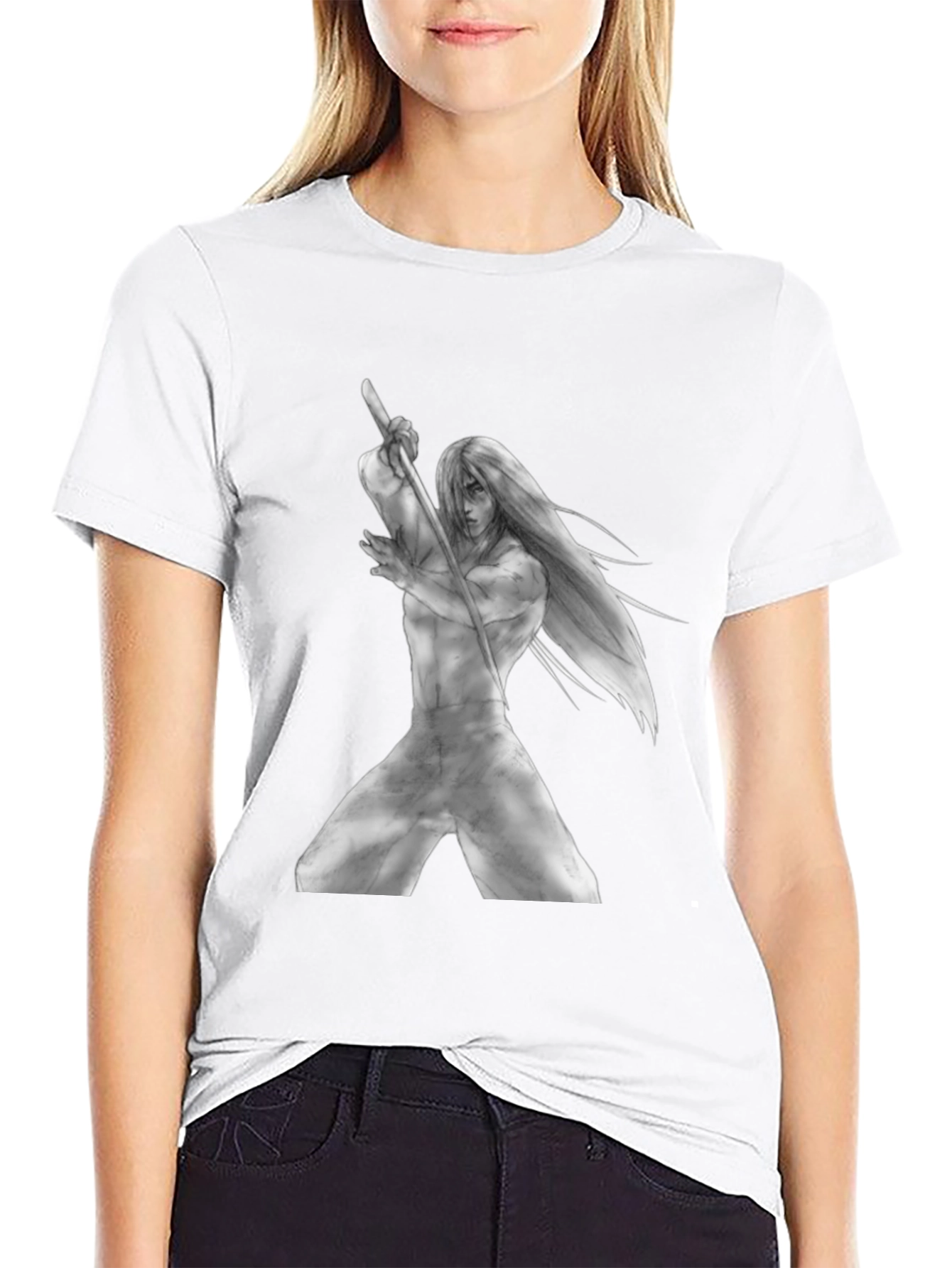 Unique Graphic Tee - Manga Samurai Style