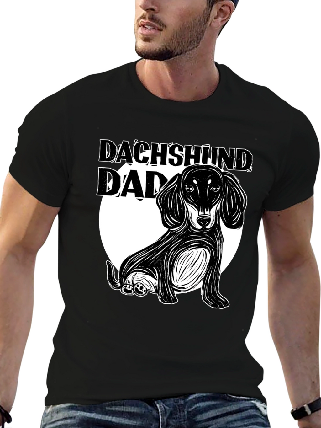 Dachshund Dad Graphic T-Shirt
