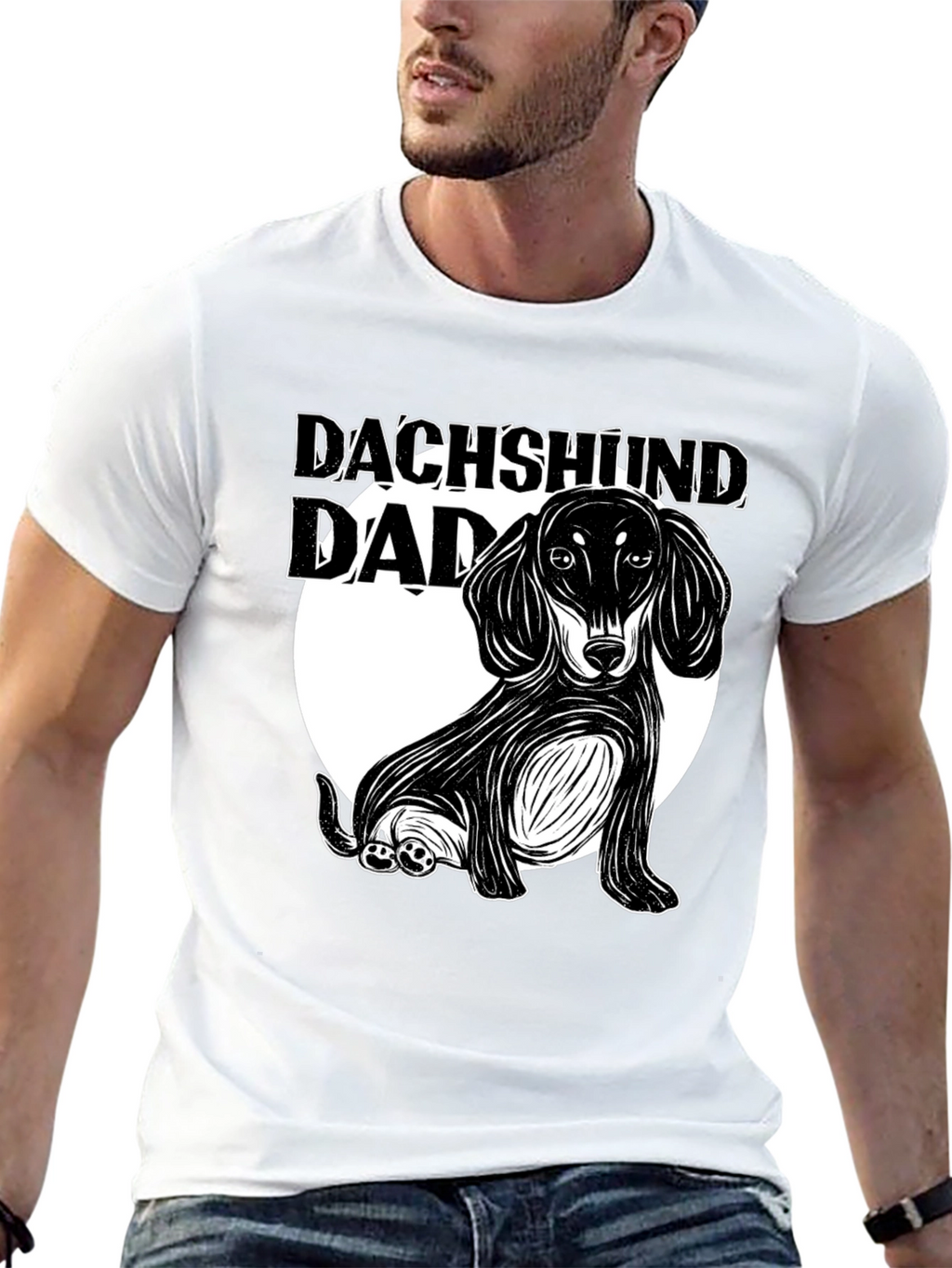 Dachshund Dad Graphic T-Shirt