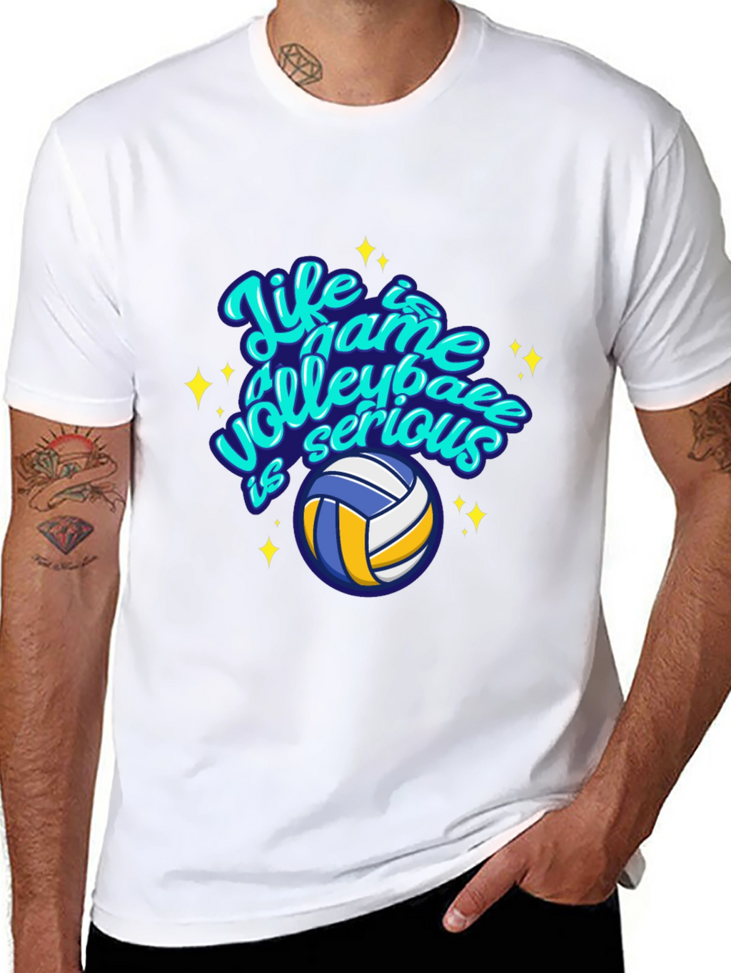 Volleyball Life Game Graphic Tee - Casual Comfort