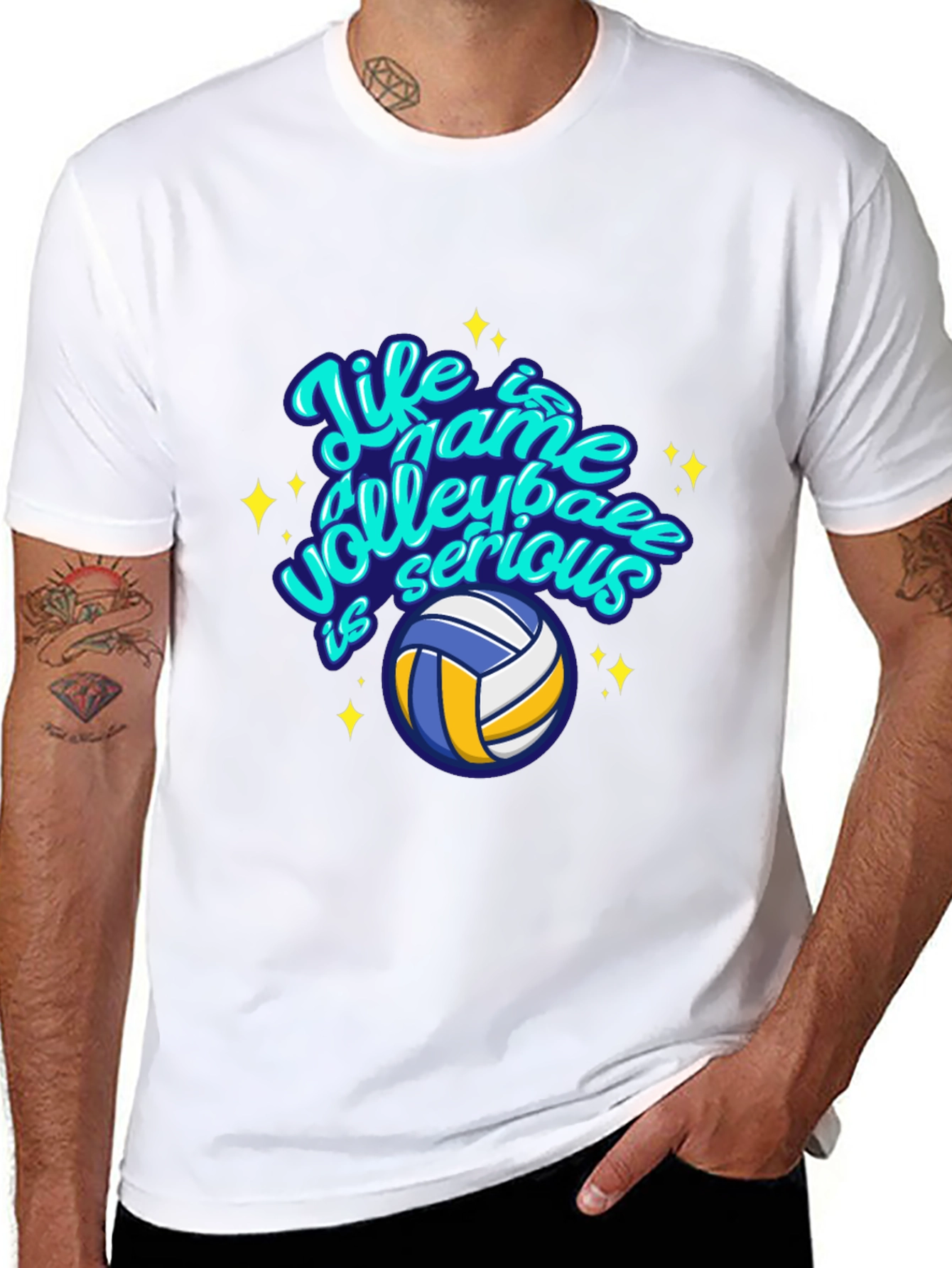 Volleyball Life Game Graphic Tee - Casual Comfort
