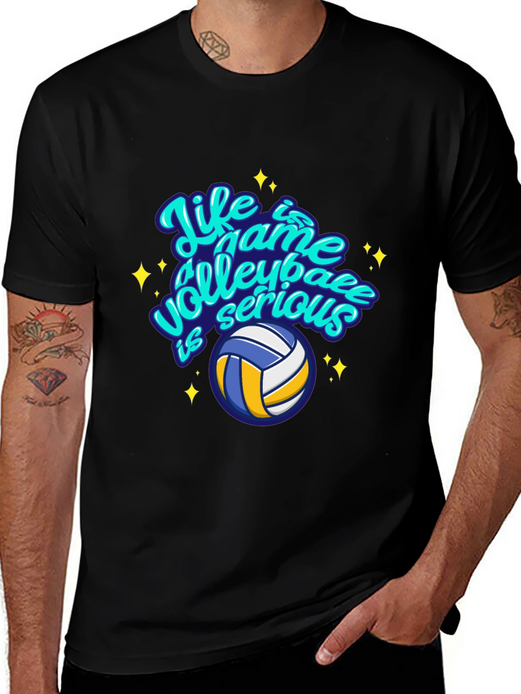 Volleyball Life Game Graphic Tee - Casual Comfort